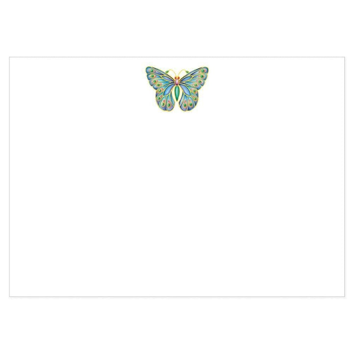 Jeweled Butterfly Foil Correspondence Cards