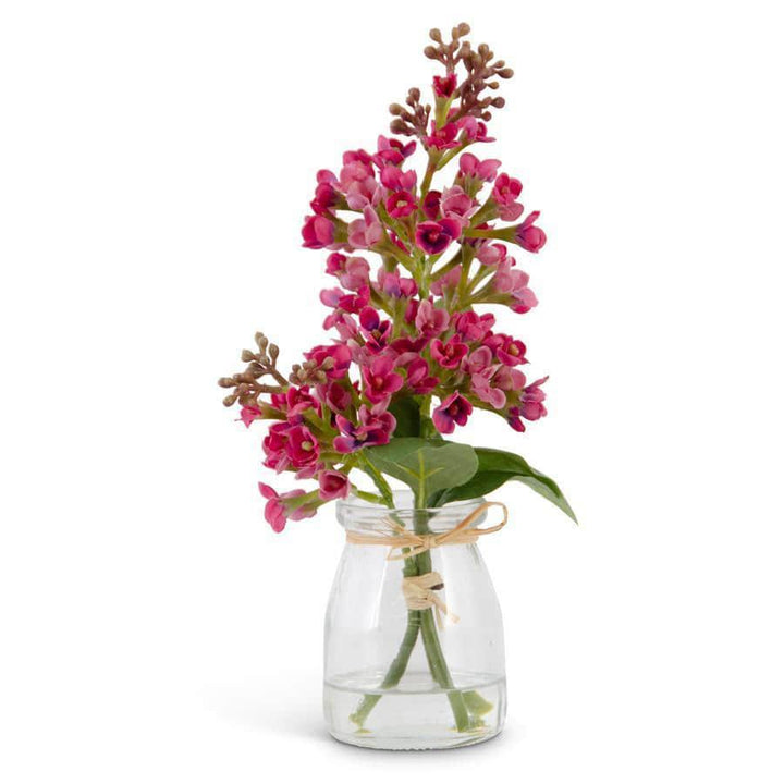 Pink Lilac in Glass Vase