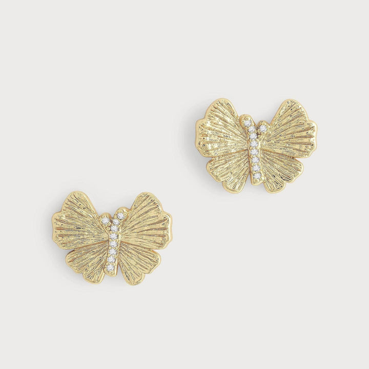 Butterfly Stud Gold Earrings | Anabel Aram