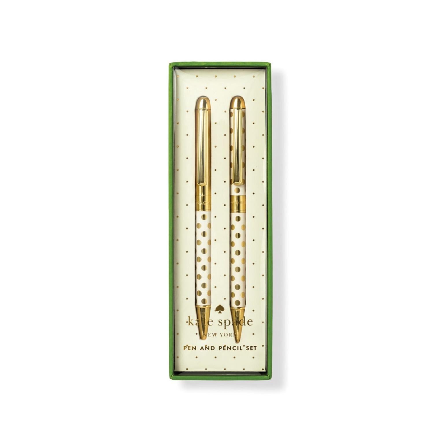 Kate Spade New York Pen and Pencil Set - Gold Dot, image size:1536x1536