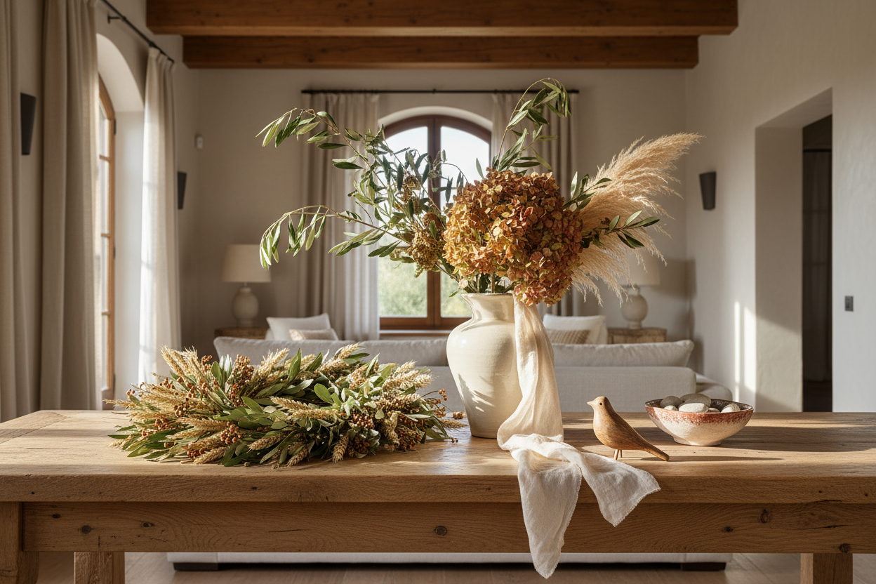 Seasonal decor and florals collection scene