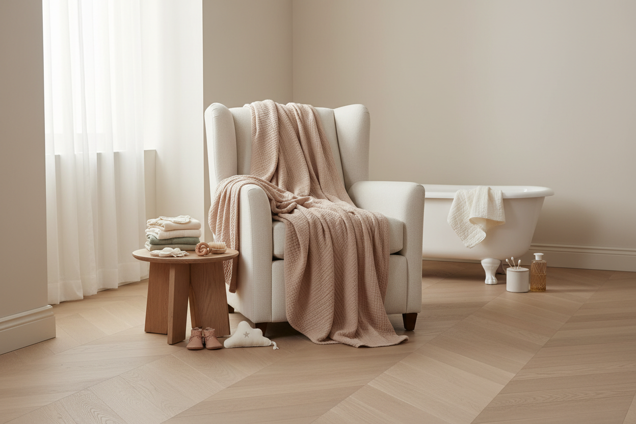 Calm, elevated nursery collection scene
