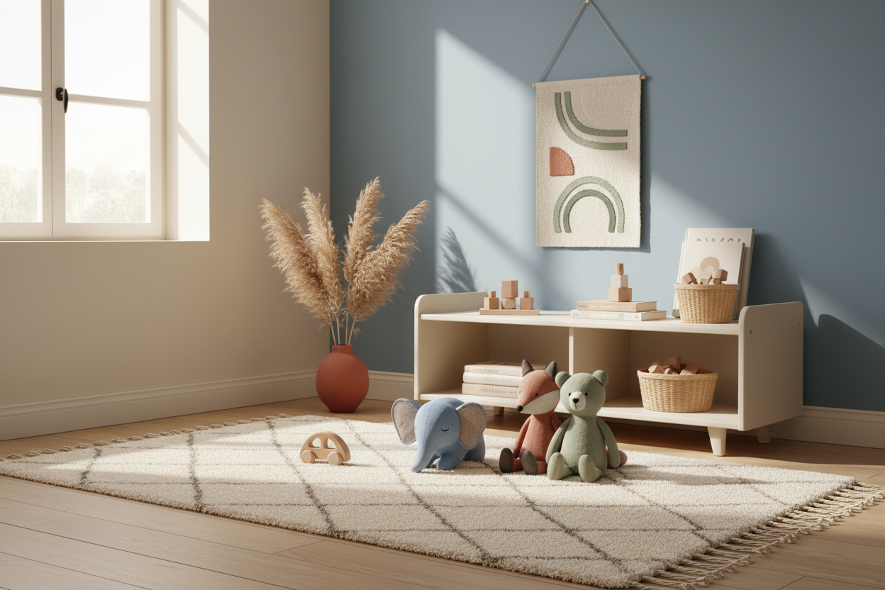 Whimsical, refined playroom collection scene