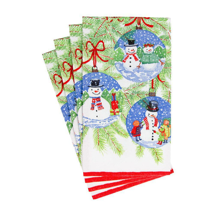 Snowman Ornaments Paper Guest Towel Napkins