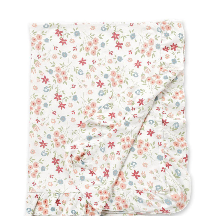 Prairie Petals Bamboo Stroller Blanket
