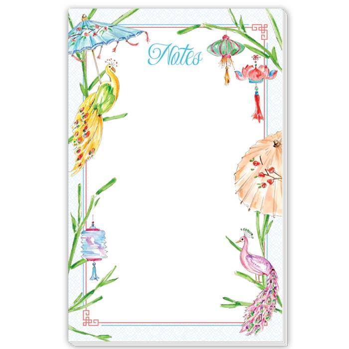 Peacock and Lanterns Notepad