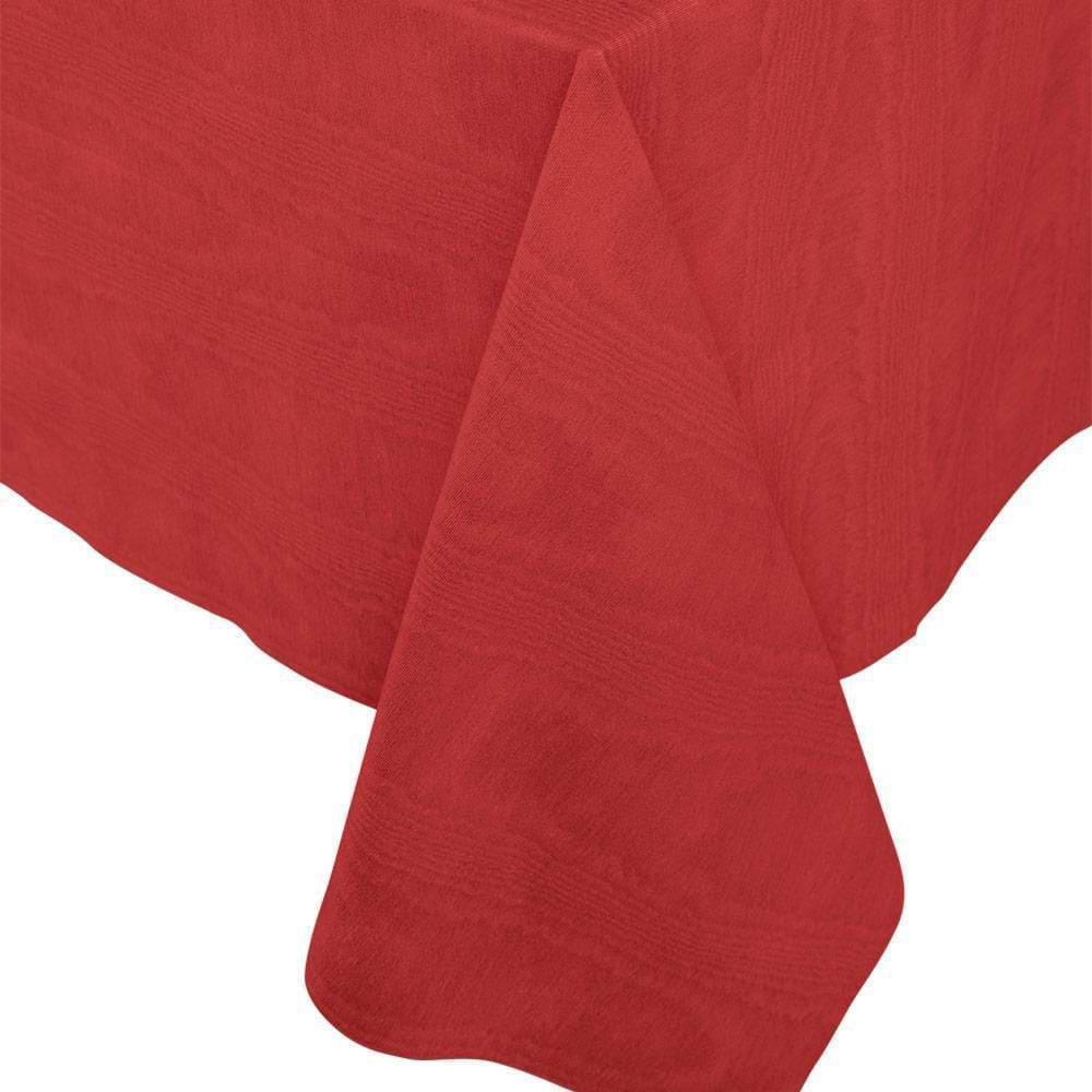 Moire Red Paper Linen Table Cover