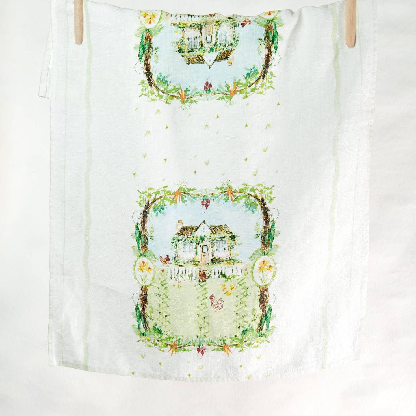 English Cottage Tea Towel