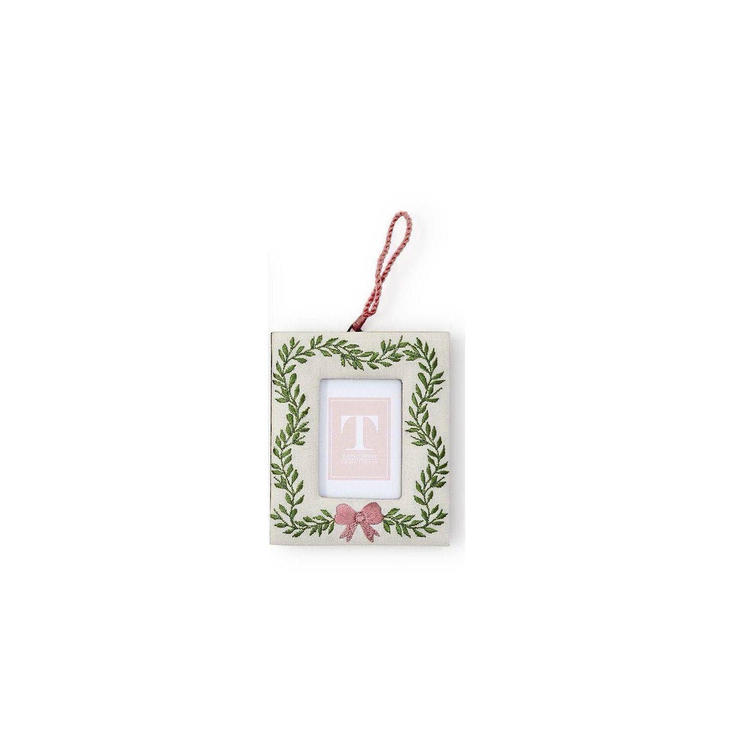 Holiday Memories Embroidered Photo Frame Ornament