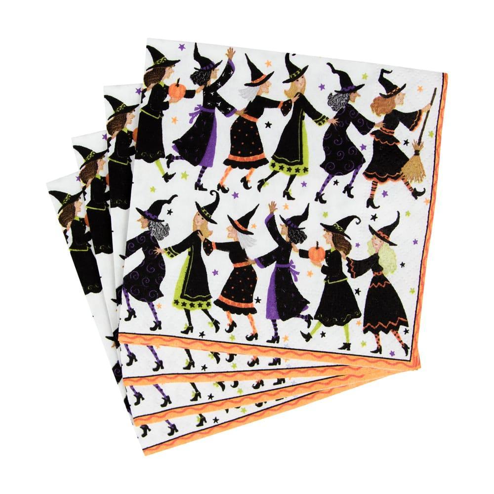 Witches Conga Line Paper Cocktail Napkins
