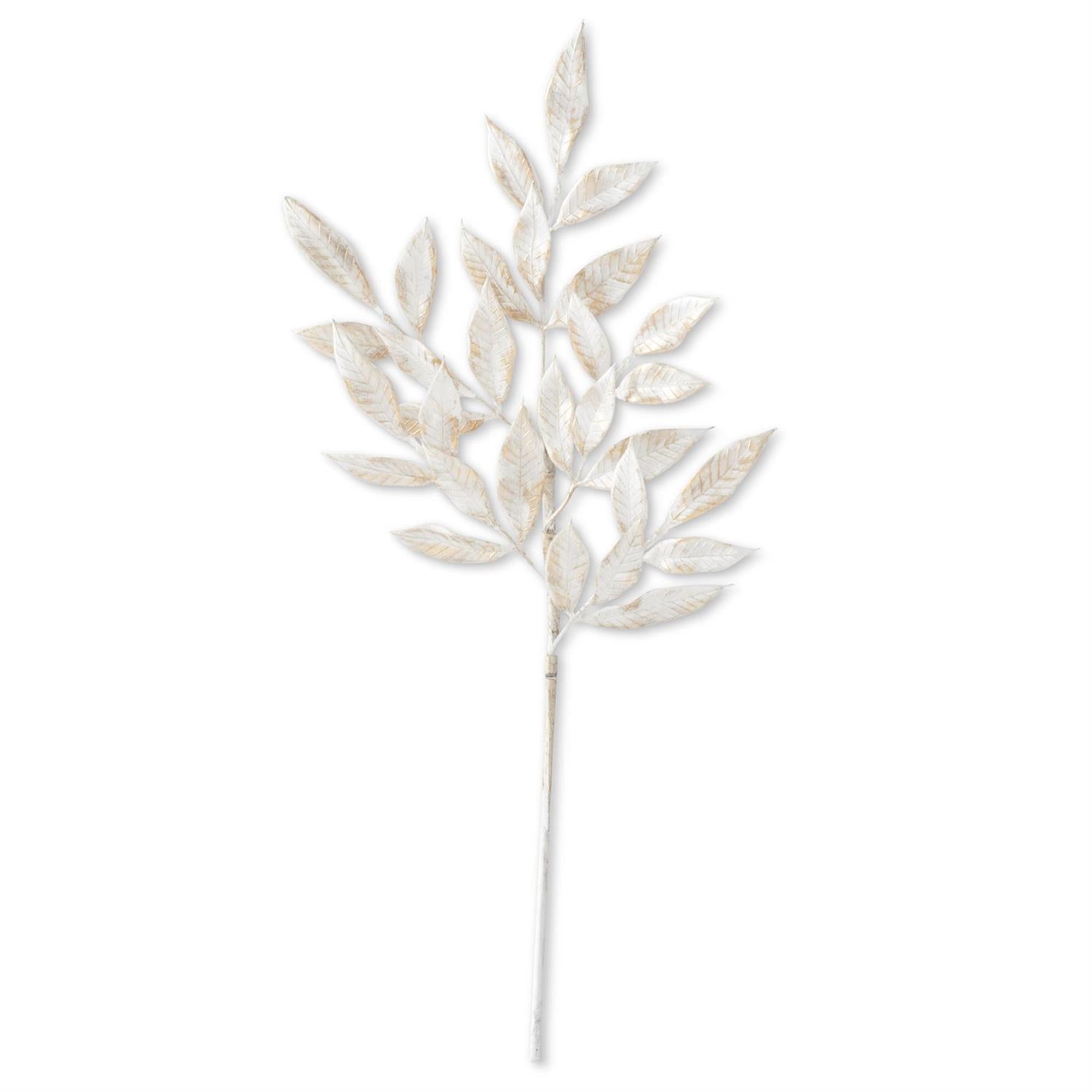 White & Gold Leaf Stem