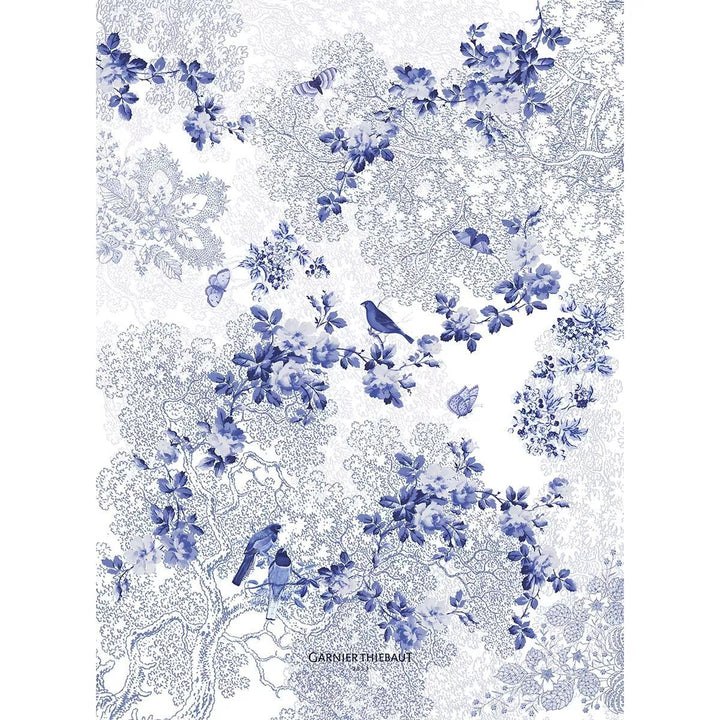 Voliere Blue Tea Towel