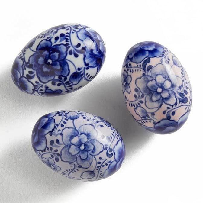 Indigo Ceramic Eggs