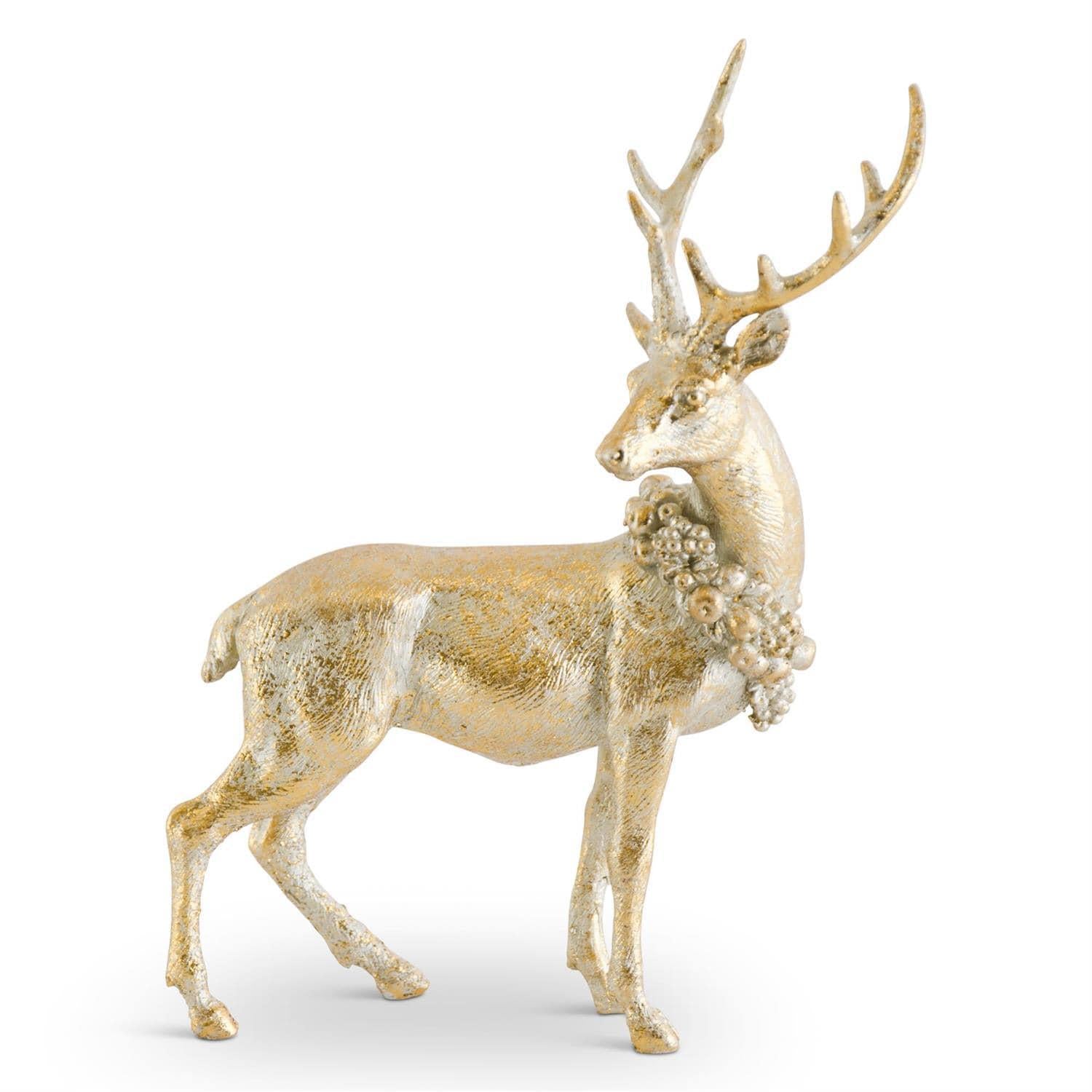Antique Gold Resin Reindeer