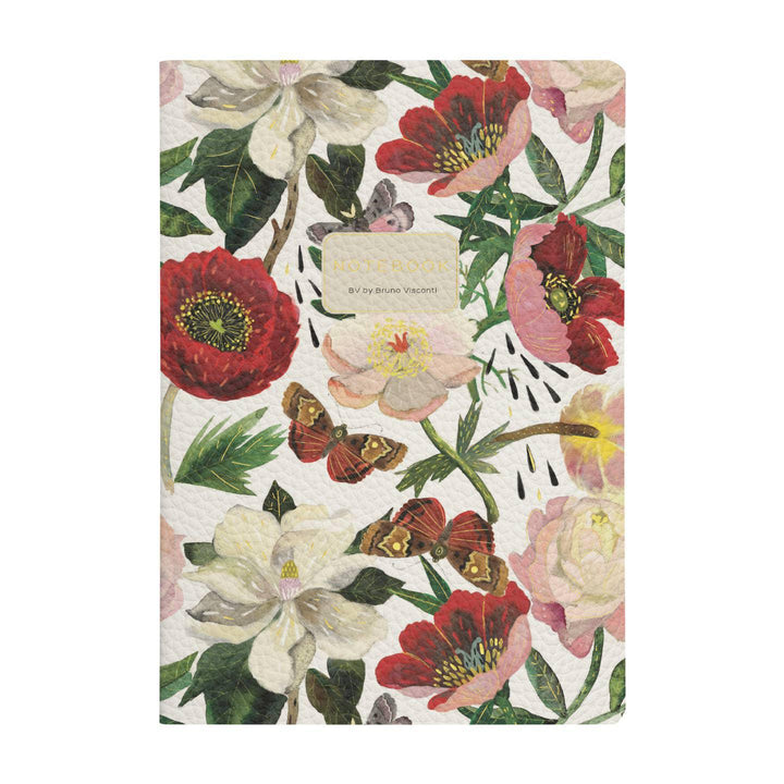 Peonies Vegan Leather A5 Notebook