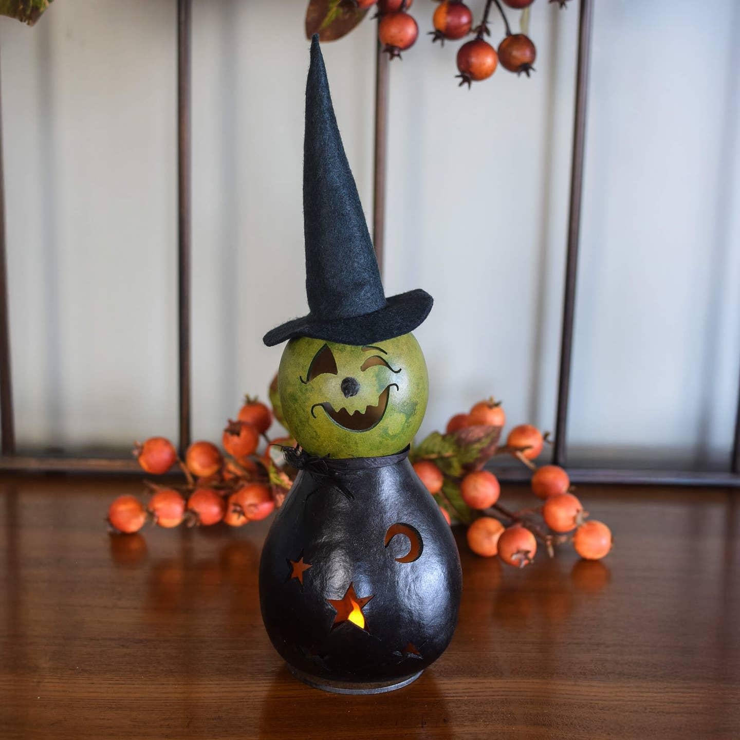 Fiona Miniature Hand-Crafted Witch Gourd