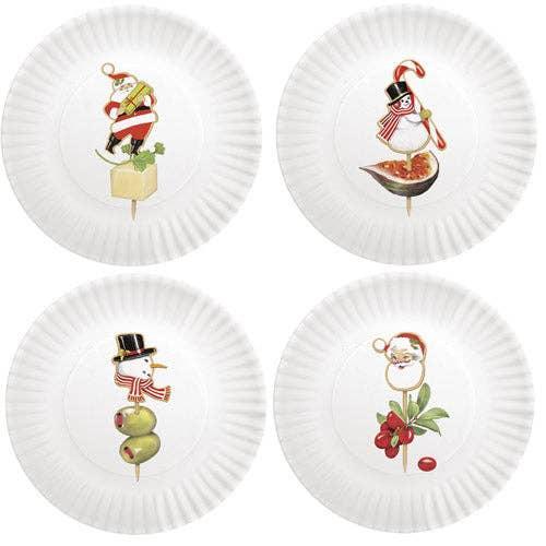 Holiday Melamine Hors D'oeuvres Plates