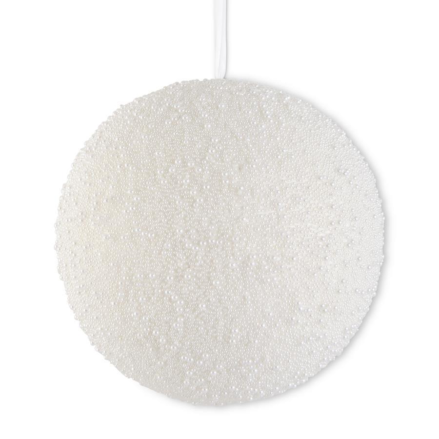 White Pearl Beaded Ornament