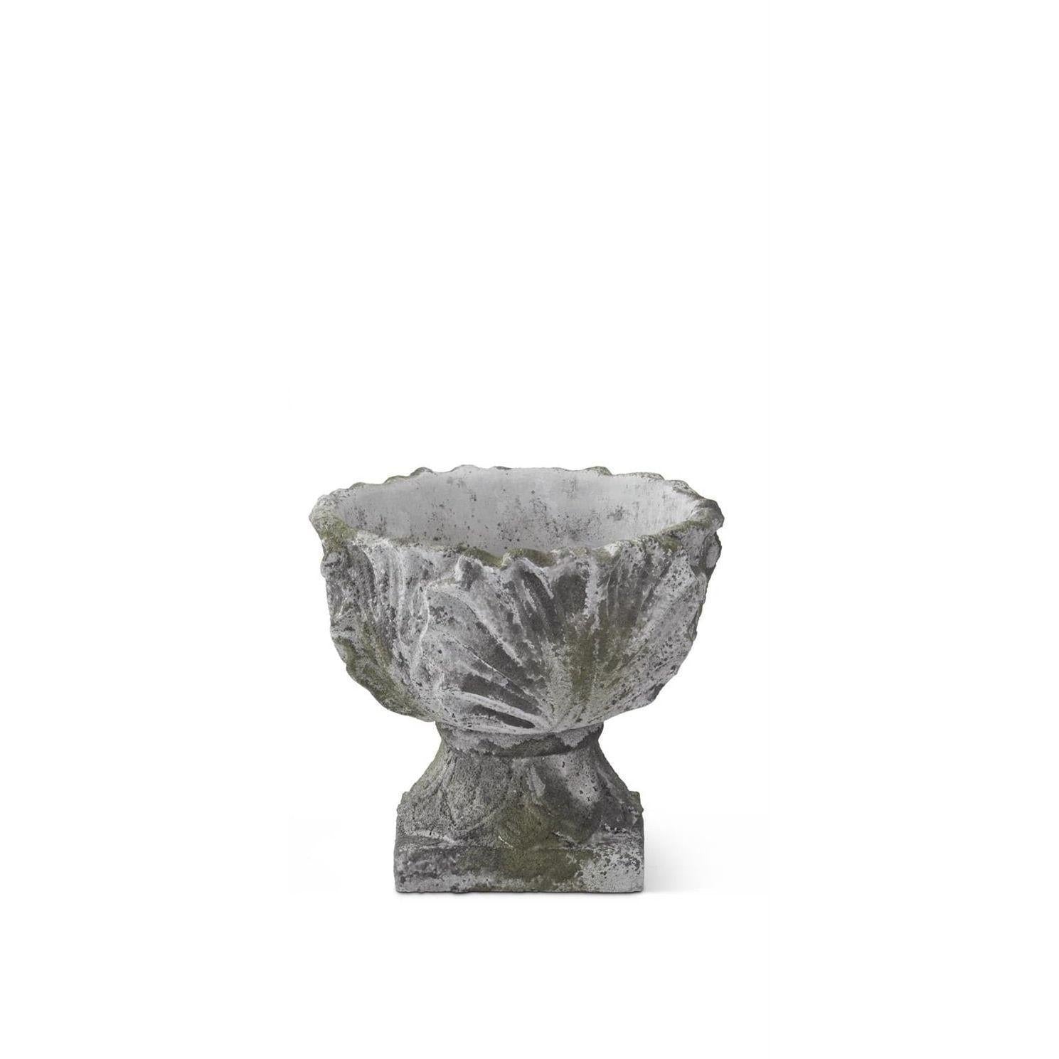 Ornate Weathered Cement Pot