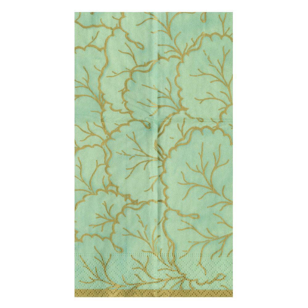 Gilded Majolica Celadon Paper Guest Towel Napkins