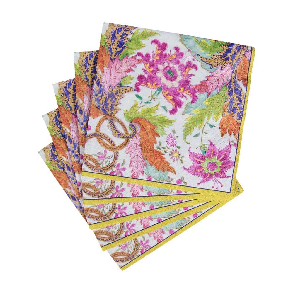 Tobacco Leaf Ivory Cocktail Napkin