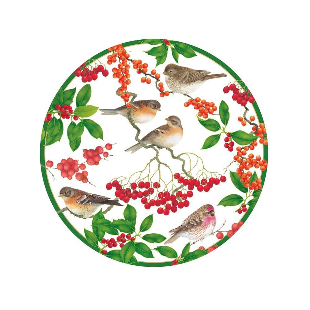 Birds and Berries White Salad/Dessert Plates