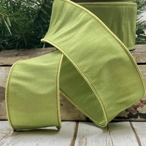 Apple Green Georgette Dupion Ribbon