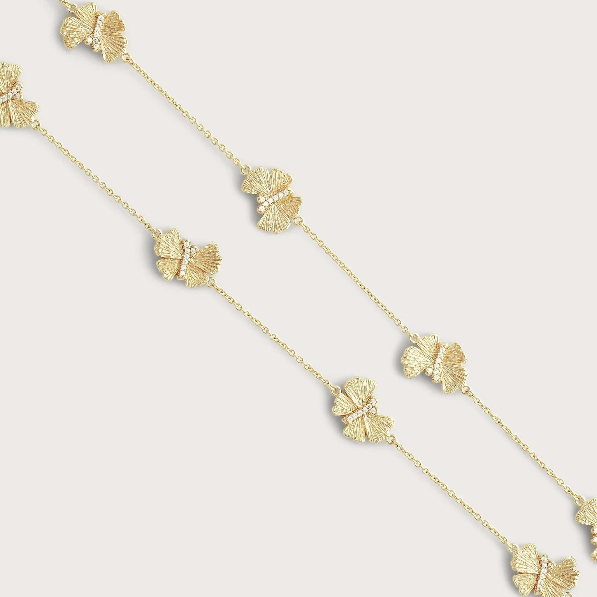 Butterfly Long Station Necklace | Anabel Aram