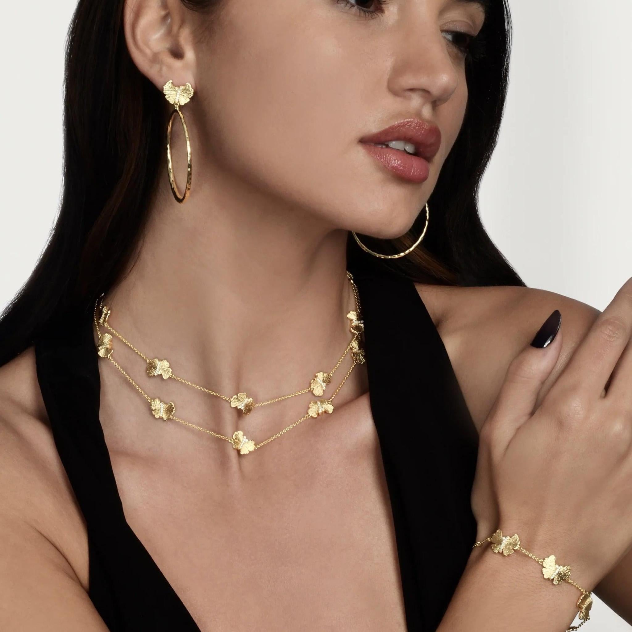 Butterfly Long Station Necklace | Anabel Aram