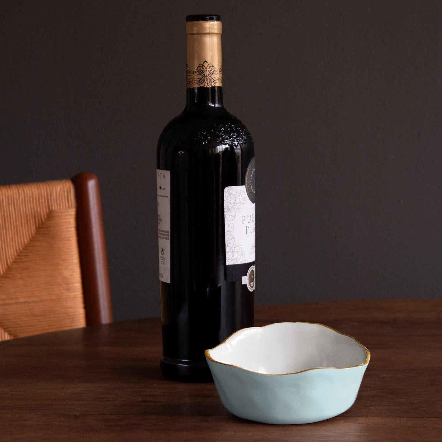 ENCANTO Soho Wine Coaster | Sky Blue and White