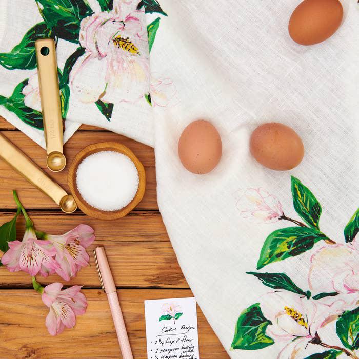 Magnolia Tea Towel
