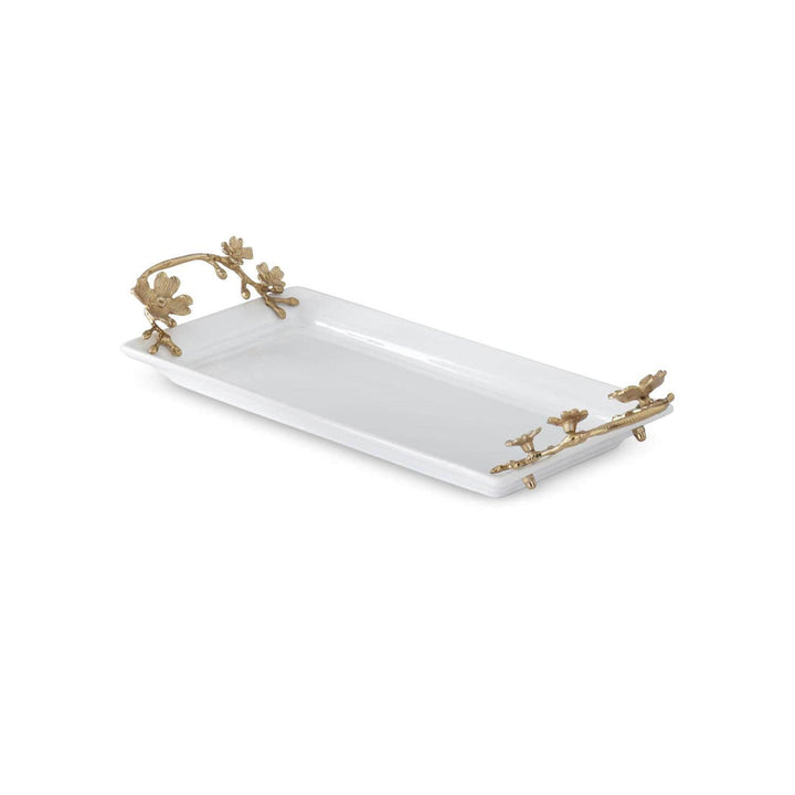 White Ceramic Rectangular Tray