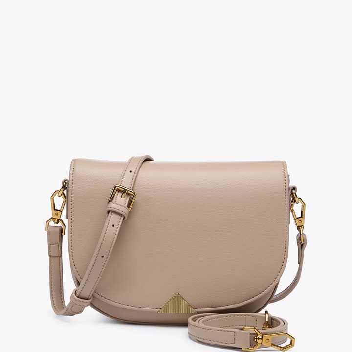 Milan Gold Accent Mocha Crossbody