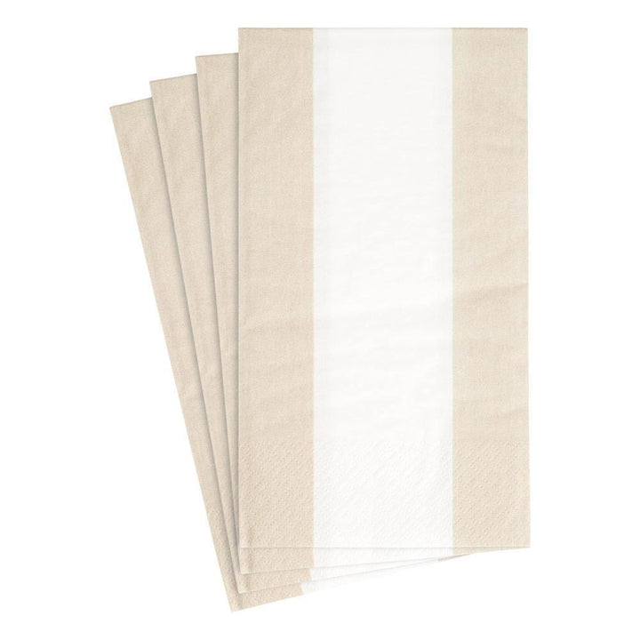 Natural Bandol Stripe Guest Towel Napkins