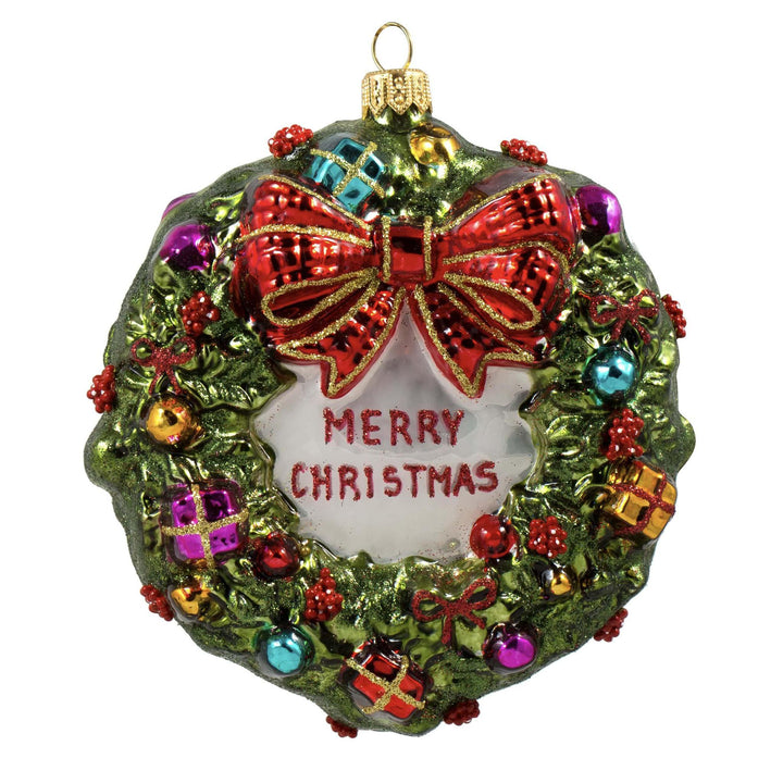 Wreath with Presents Ornament | Huras Family
