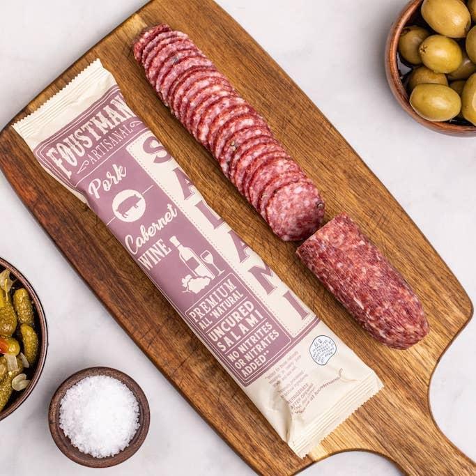 Foustman's All-Natural Uncured Pork Cabernet Wine Salami