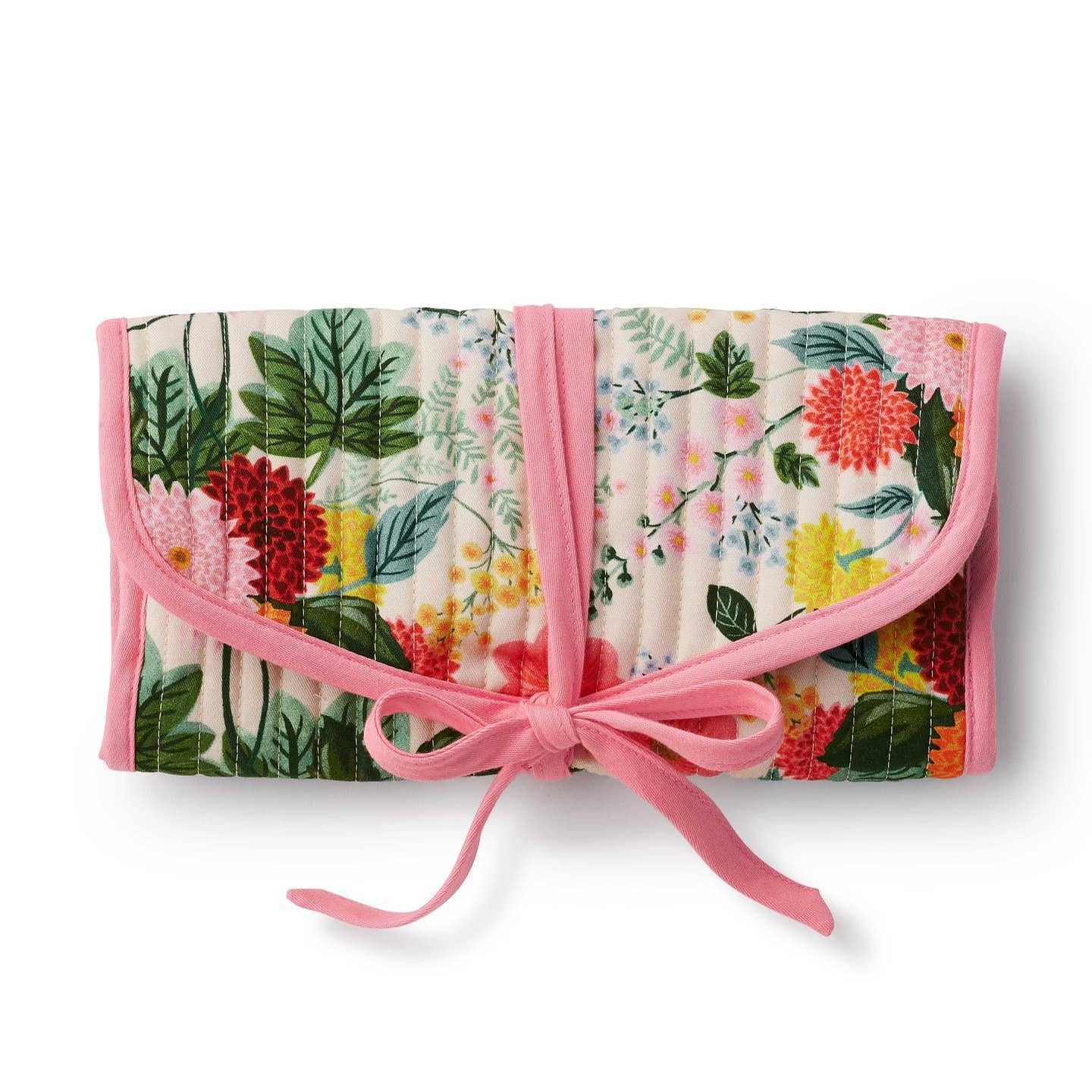 Dahlia Quilted Jewelry Roll