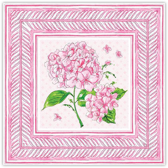 Pink Hydrangea Square Paper Placemats