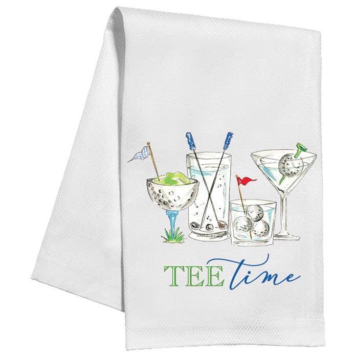 Tee Time Golf Cocktails Tea Towel