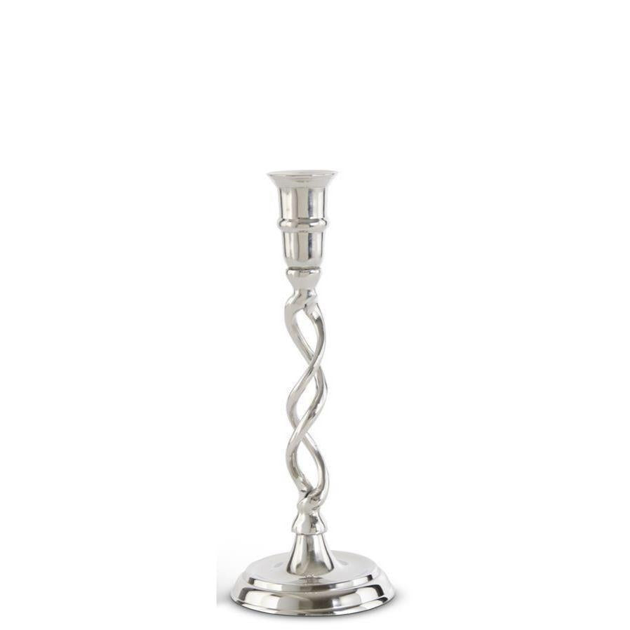 Silver Twisted Taper Candlestick