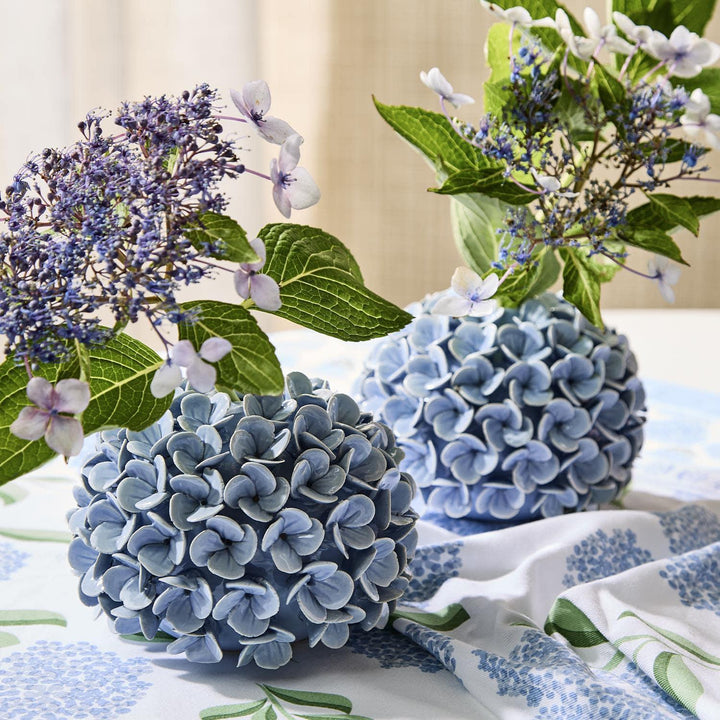 Hydrangea Flower Bud Vase & Taper Candle Holder