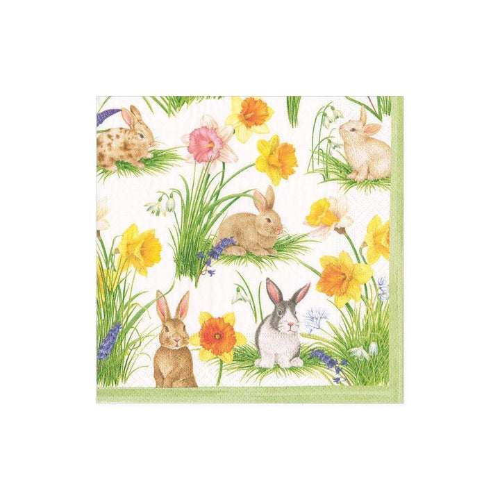 Bunnies and Daffodils Cocktail Napkins