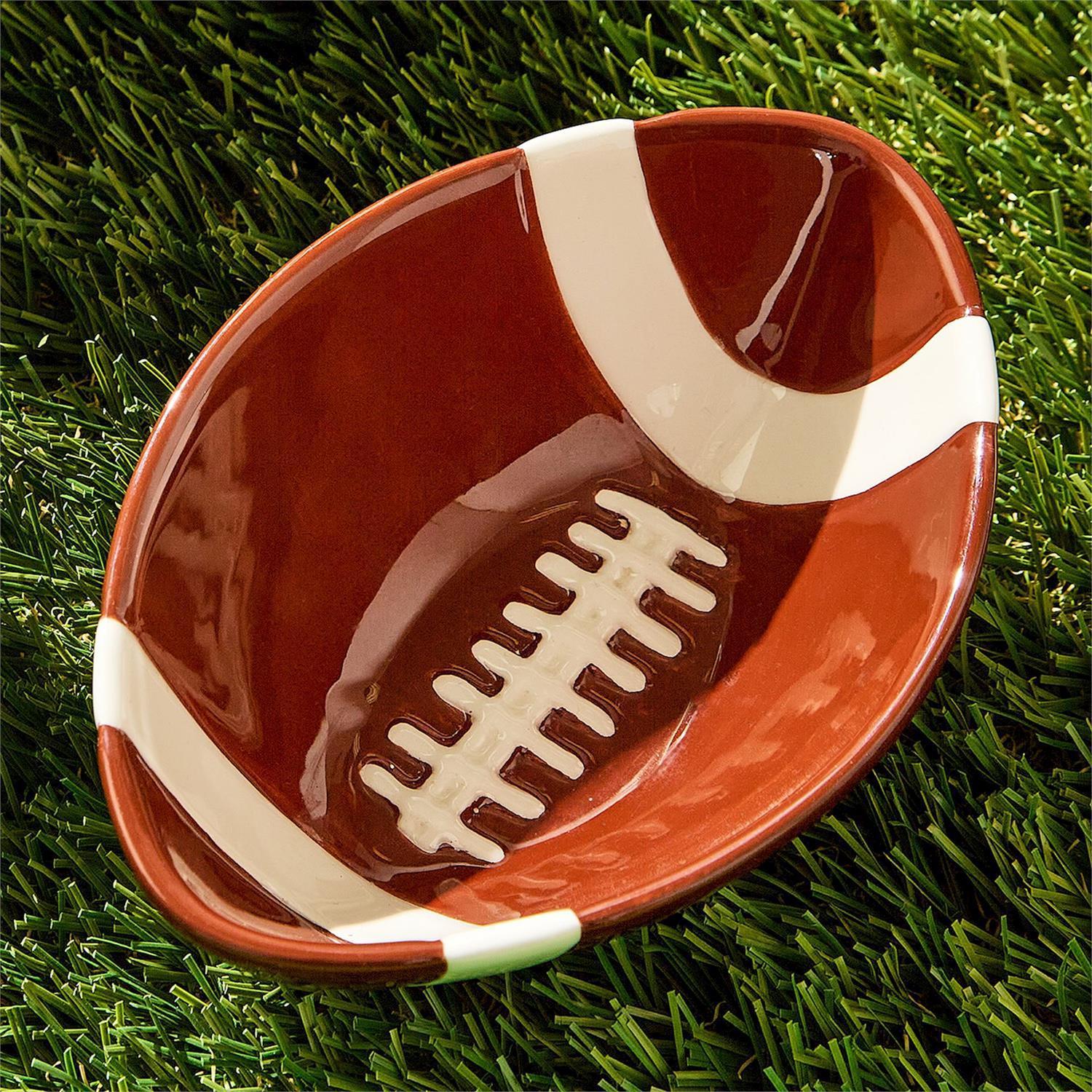 Hand-painted Football Tidbit Bowl