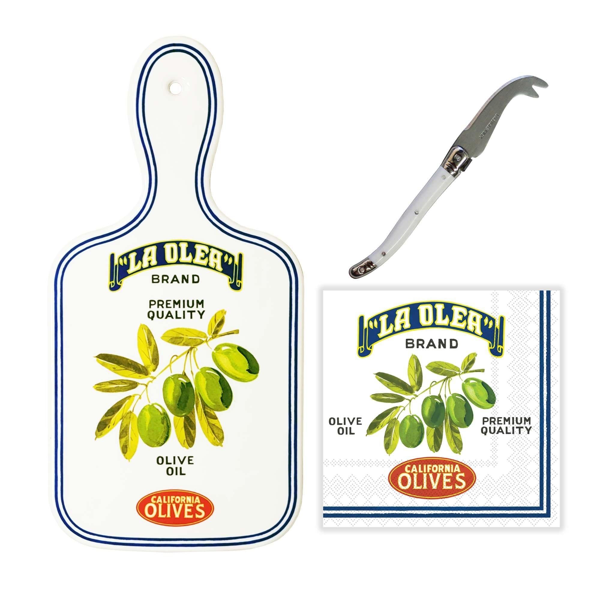 Vintage Olive Cheeseboard Gift Set