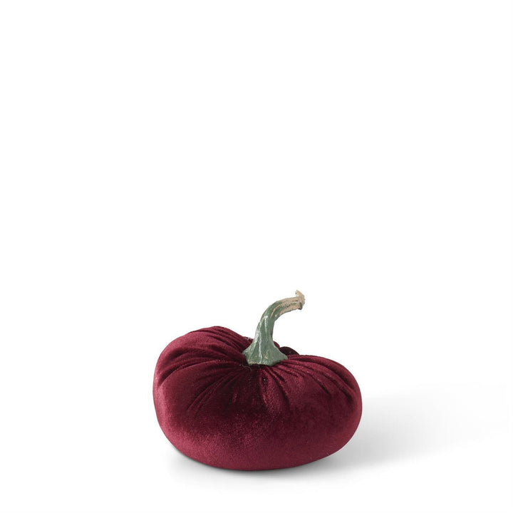 Burgundy Velvet Pumpkin