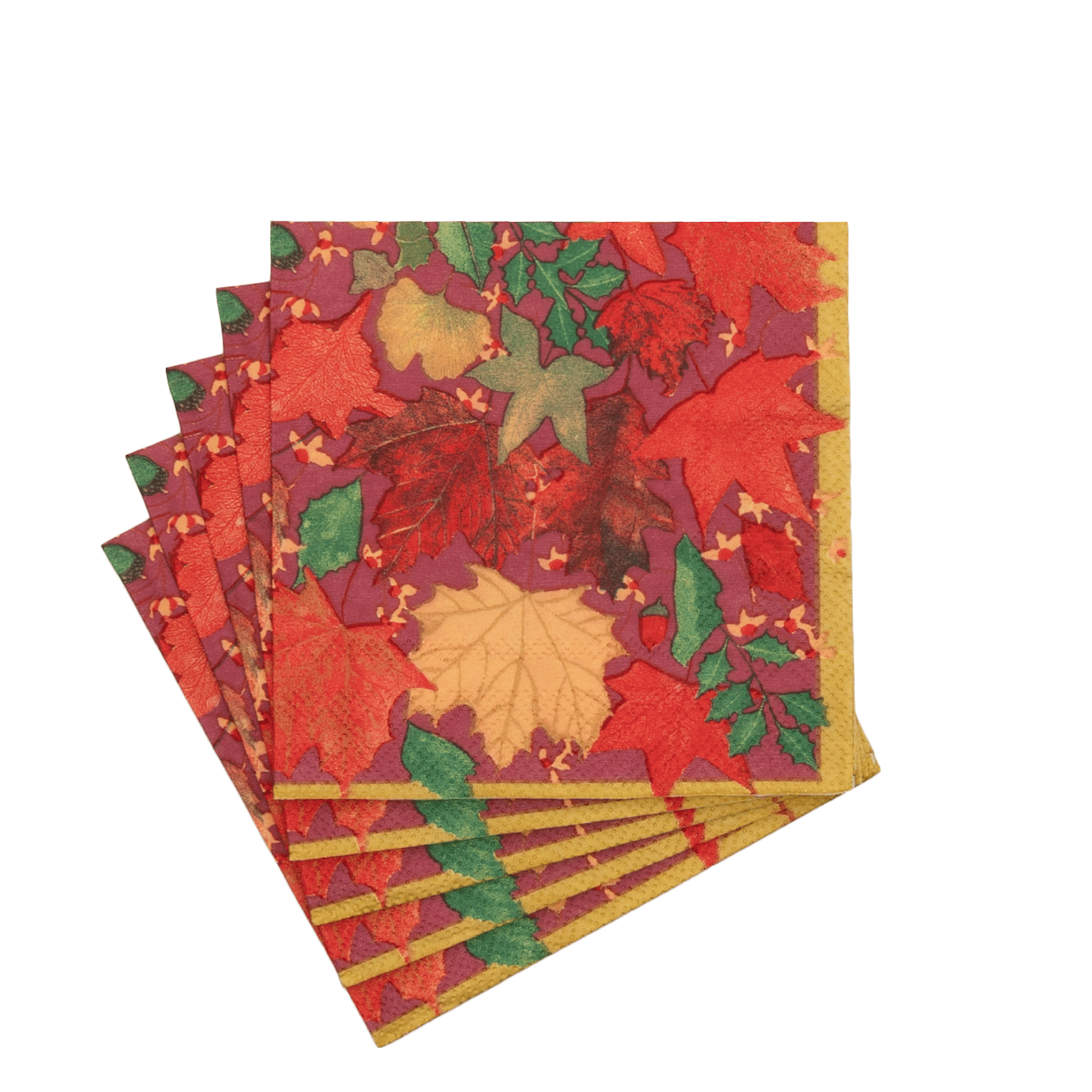 Swirling Leaves Paper Cocktail Napkins