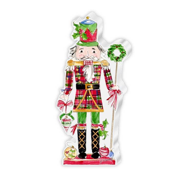 Acrylic Nutcracker Guard in Plaid
