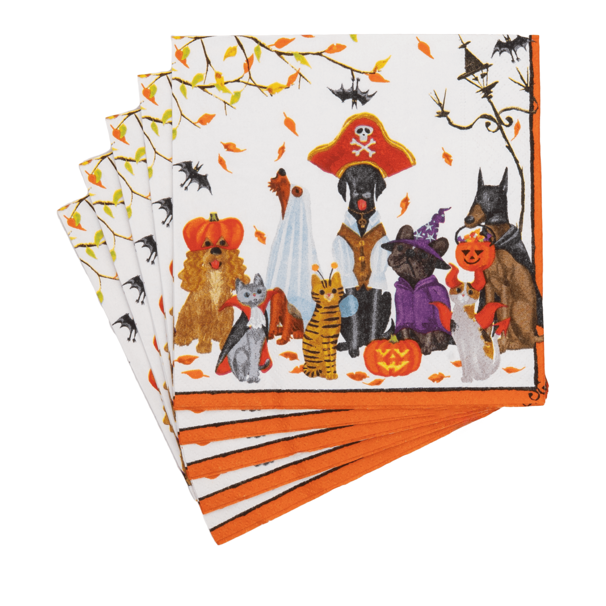 Halloween Pets Recycled Cocktail Napkins