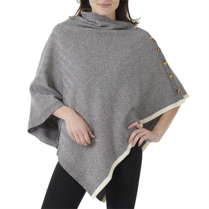 Navy Chevron Poncho