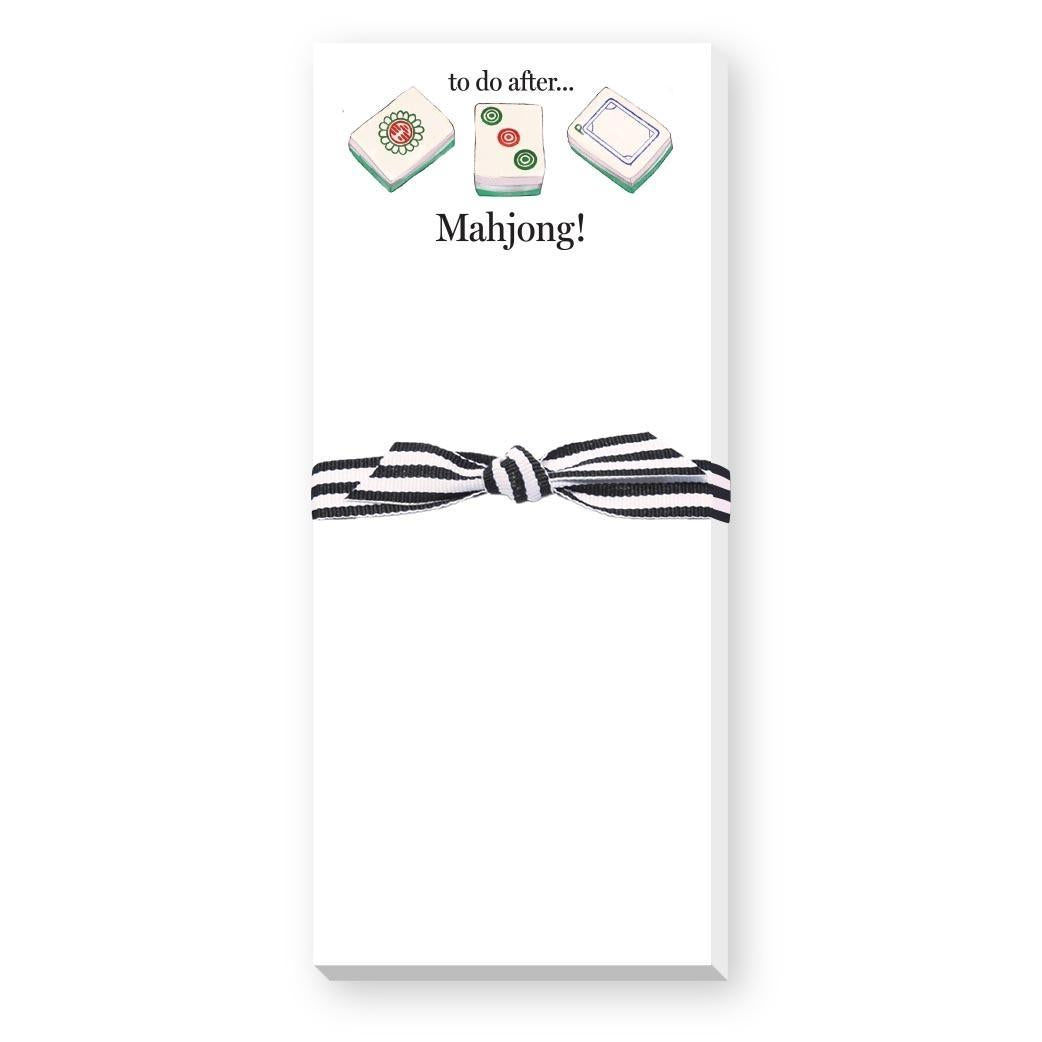 To Do After Mahjong Skinny Notepad
